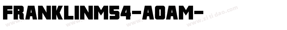 FranklinM54-A0am字体转换