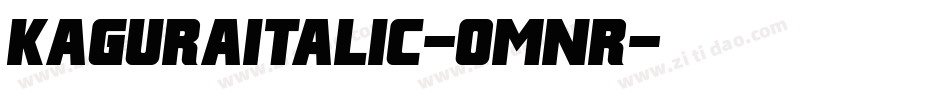 KaguraItalic-0Mnr字体转换