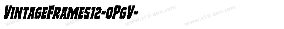 VintageFrames12-oPgV字体转换