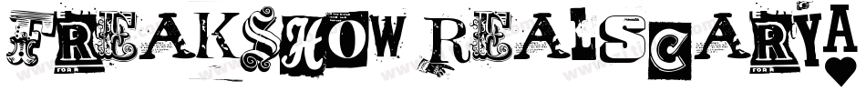 Freakshow-RealScaryA字体转换