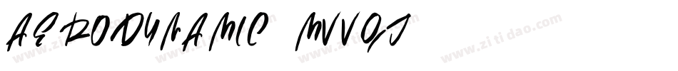 AeroDynamic-MVVqJ字体转换