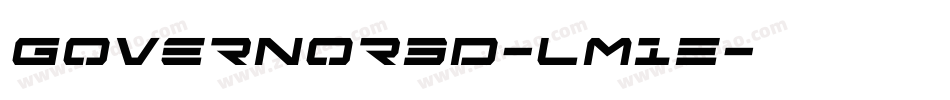 Governor3D-LM1E字体转换