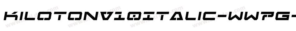 KilotonV10Italic-WW7G字体转换
