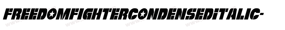 FreedomFighterCondensedItalic-9w4K字体转换