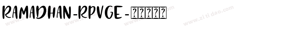 Ramadhan-RpvGe字体转换
