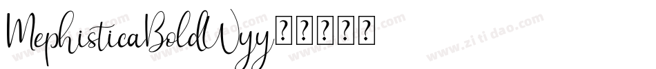 MephisticaBold-Wyy94字体转换