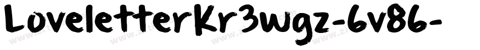 LoveletterKr3wgz-6v86字体转换