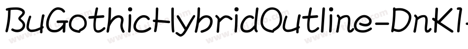 BuGothicHybridOutline-DnK1字体转换