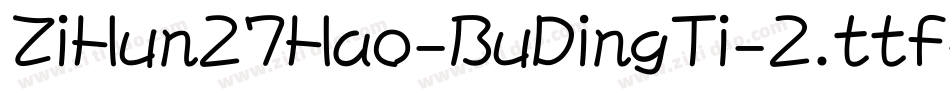 ZiHun27Hao-BuDingTi-2.ttf字体转换