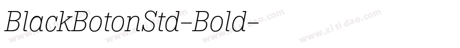 BlackBotonStd-Bold字体转换