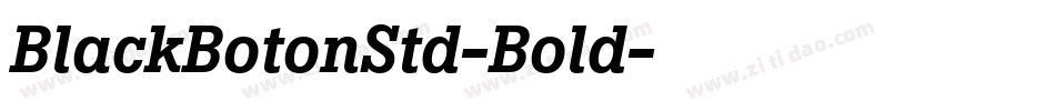 BlackBotonStd-Bold字体转换