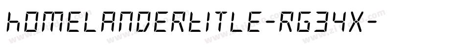 HomelanderTitle-rg34x字体转换 HomelanderTitle-rg34x字体转换