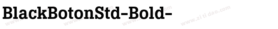 BlackBotonStd-Bold字体转换