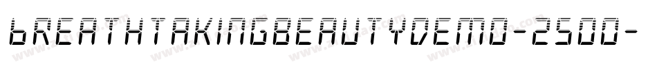 Breathtakingbeautydemo-25Oo字体转换