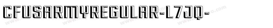 CfUsArmyRegular-l7Jq字体转换