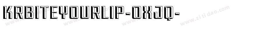 KrBiteYourLip-oxJq字体转换