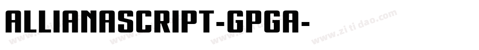 Allianascript-GpgA字体转换