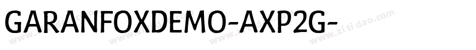 GaranFoxDemo-axp2g字体转换