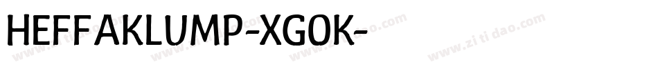 Heffaklump-XG0K字体转换 Heffaklump-XG0K字体转换