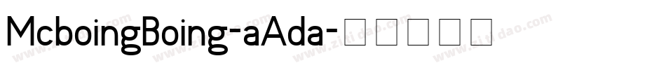 McboingBoing-aAda字体转换