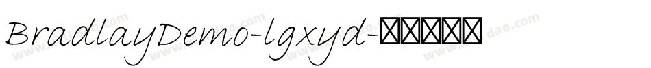 BradlayDemo-lgxyd字体转换