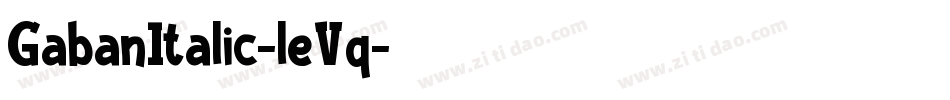 GabanItalic-leVq字体转换