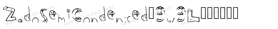 ZadoSemiCondensed-9w9L字体转换
