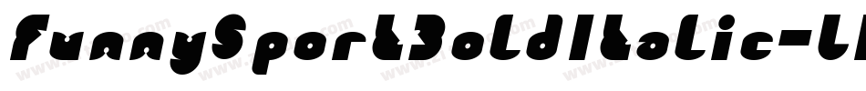 FunnySportBoldItalic-L1jW字体转换