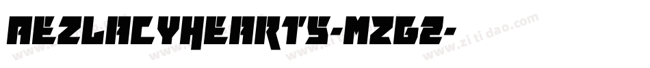 AezLacyHearts-mZG2字体转换