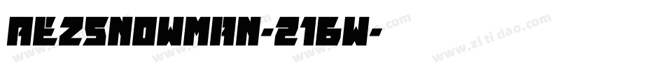 AezSnowman-216w字体转换