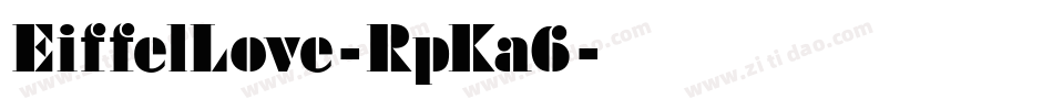 EiffelLove-RpKa6字体转换