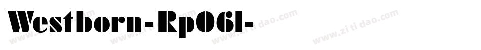 Westborn-Rp06l字体转换