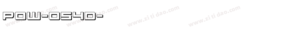 Pow-o54d字体转换