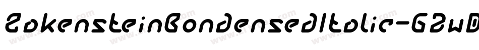 ZakensteinCondensedItalic-G2wD字体转换
