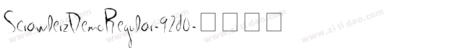 ScrawlerzDemoRegular-92d0字体转换