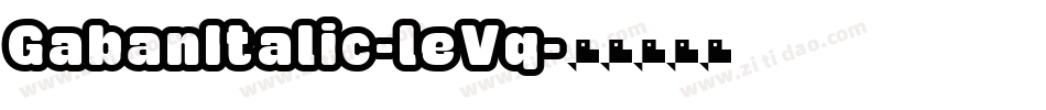 GabanItalic-leVq字体转换