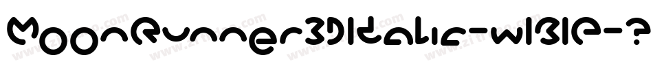 MoonRunner3DItalic-w1B1P字体转换