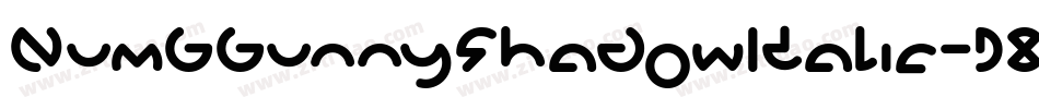 NumbbunnyShadowItalic-D8K9字体转换
