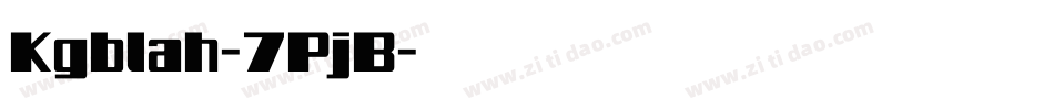 Kgblah-7PjB字体转换