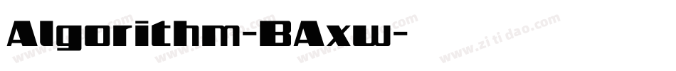 Algorithm-BAxw字体转换