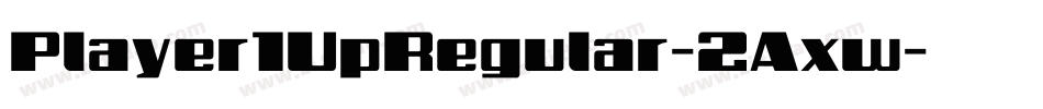 Player1UpRegular-2Axw字体转换