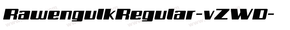 RawengulkRegular-vZWD字体转换