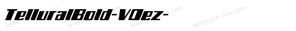 TelluralBold-V0ez字体转换