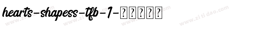 hearts-shapess-tfb-1字体转换