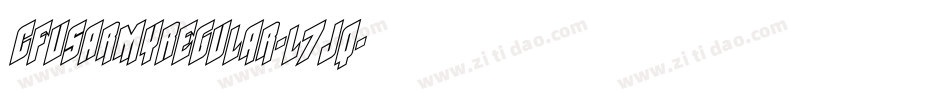 CfUsArmyRegular-l7Jq字体转换