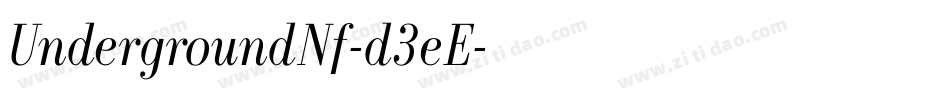 UndergroundNf-d3eE字体转换