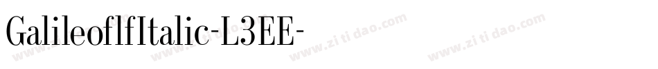 GalileoflfItalic-L3EE字体转换
