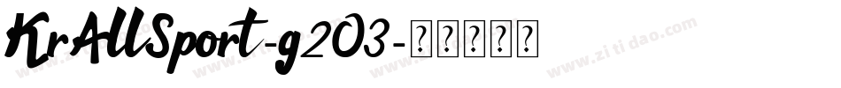 KrAllSport-g2O3字体转换