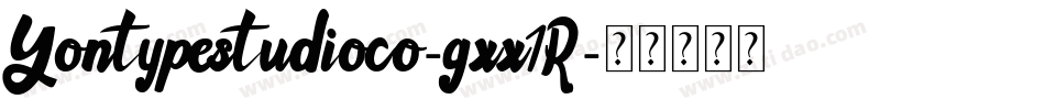 Yontypestudioco-gxx1R字体转换