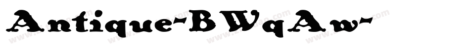 Antique-BWqAw字体转换